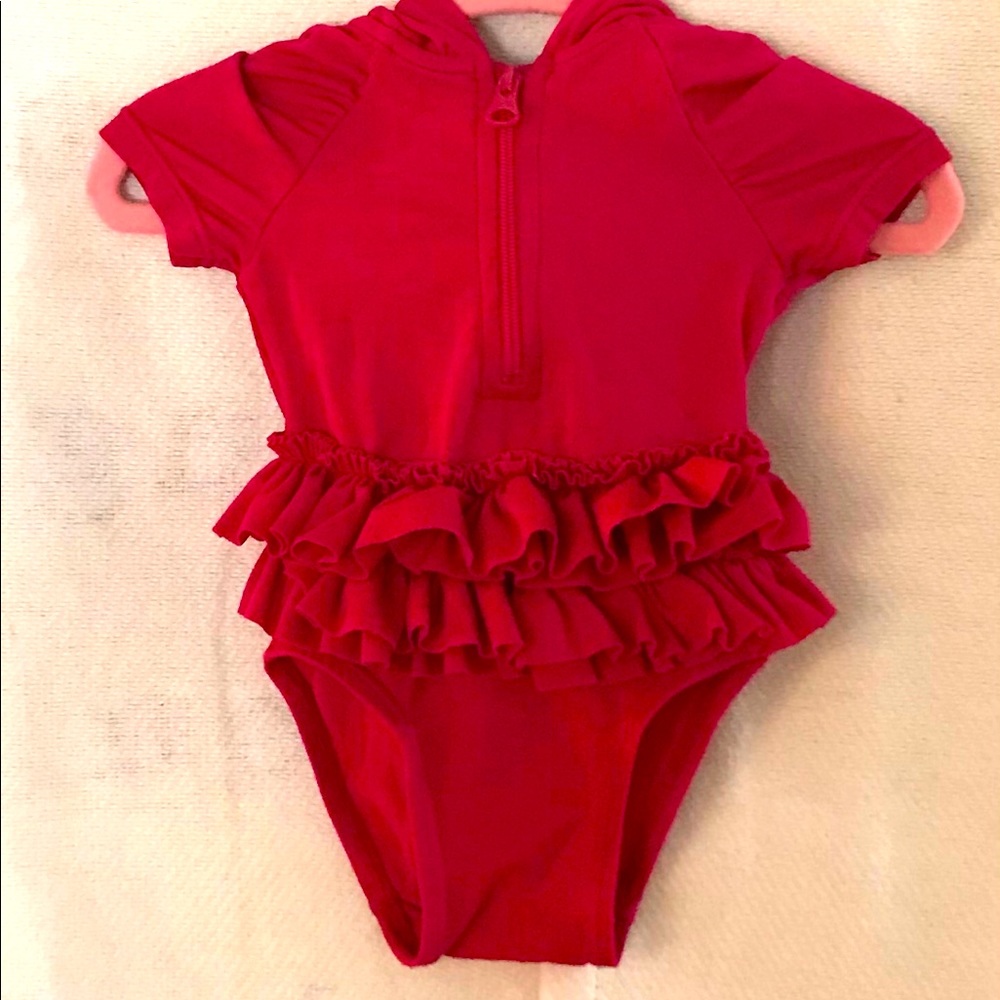 Baby Gap, Maroon zip swim suit